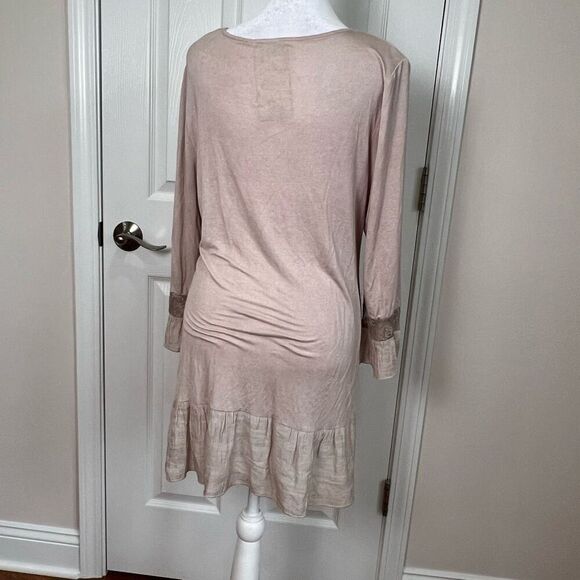 Vintage Concepts Gray Jersey Mini Dress with Lace - Picture 3 of 7